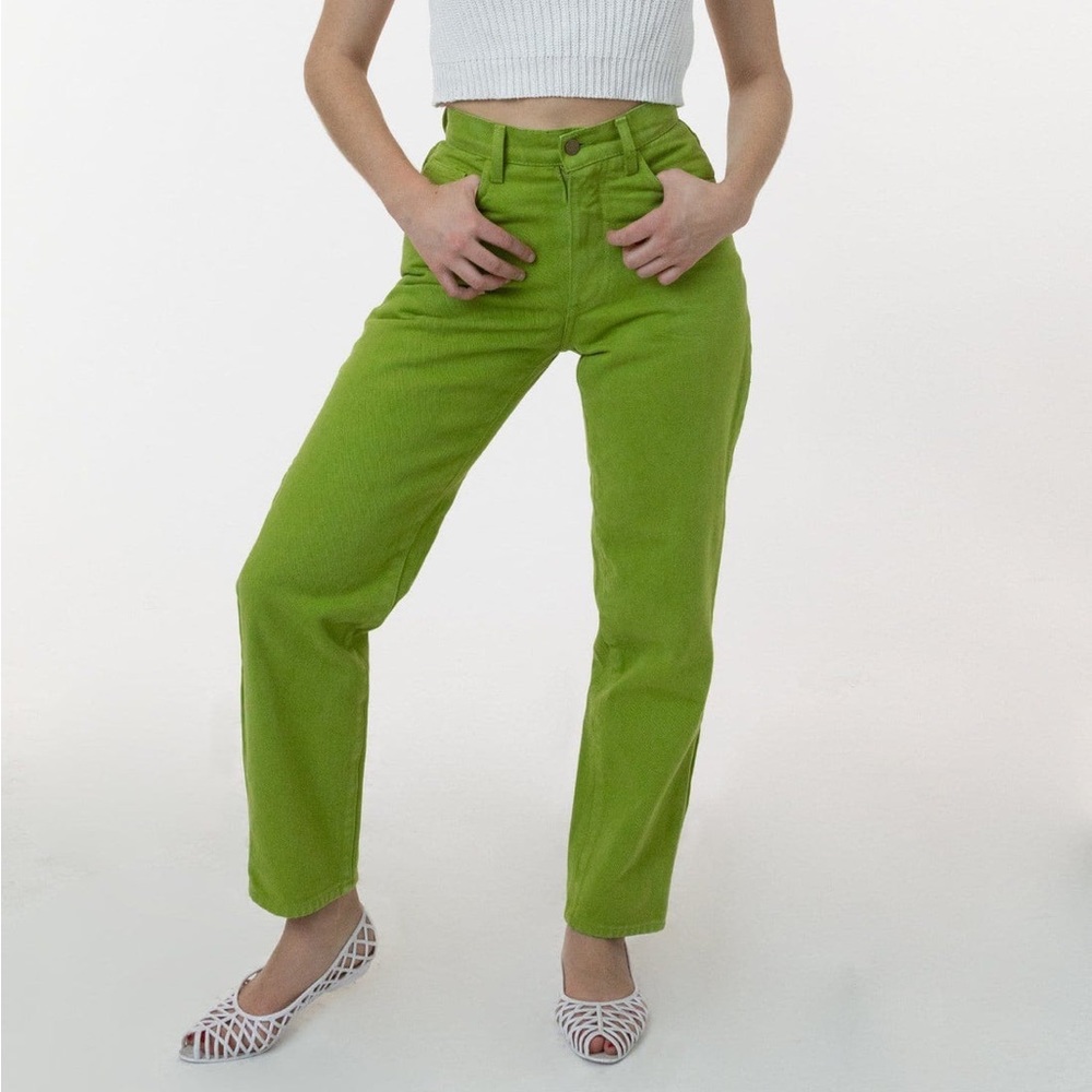LA Apparel Green Denim Pants